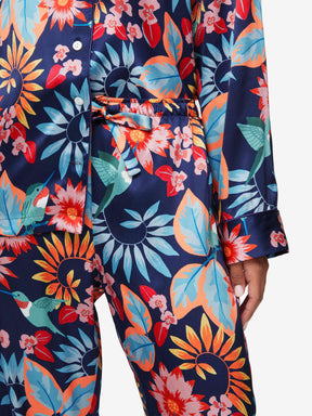 Women's Pyjamas Brindisi 87 Silk Satin Navy