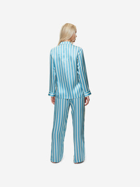 Women's Pyjamas Brindisi 88 Silk Satin Blue
