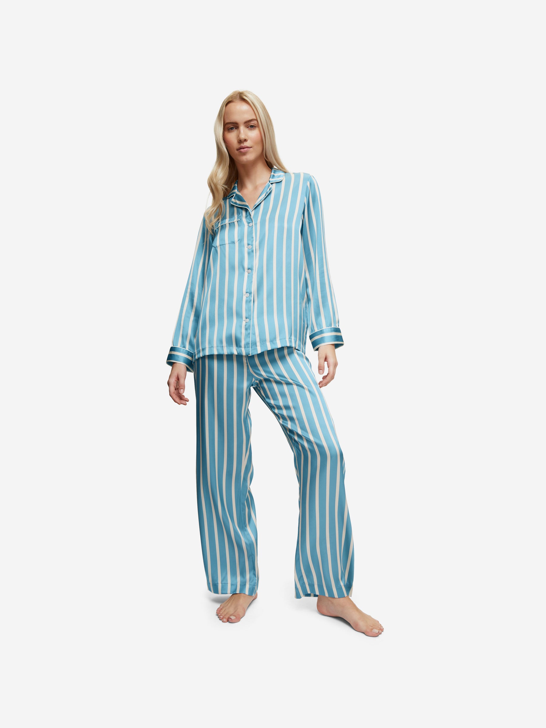 Women's Pyjamas Brindisi 88 Silk Satin Blue