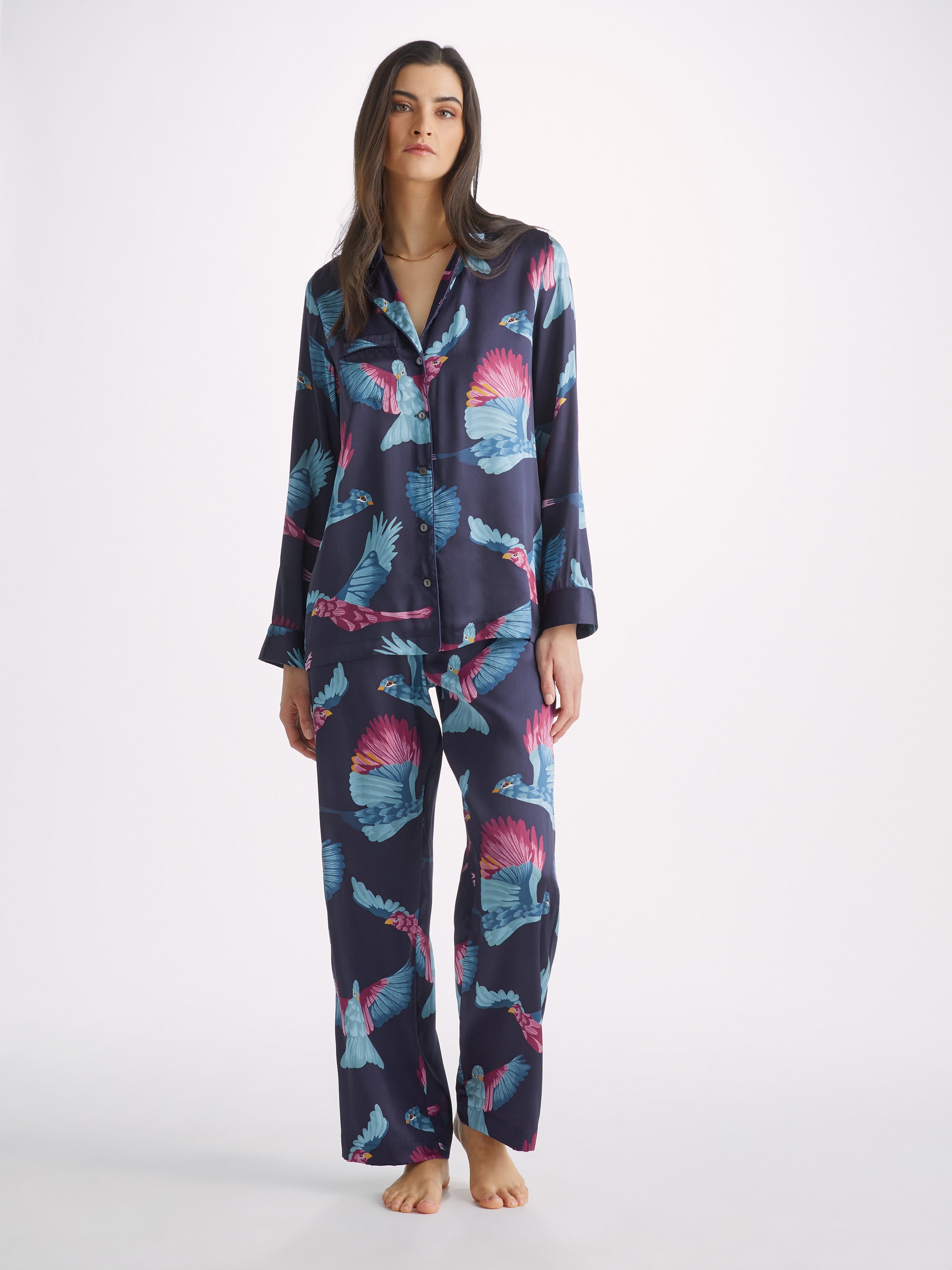 Women's Pyjamas Brindisi 95 Silk Satin Navy