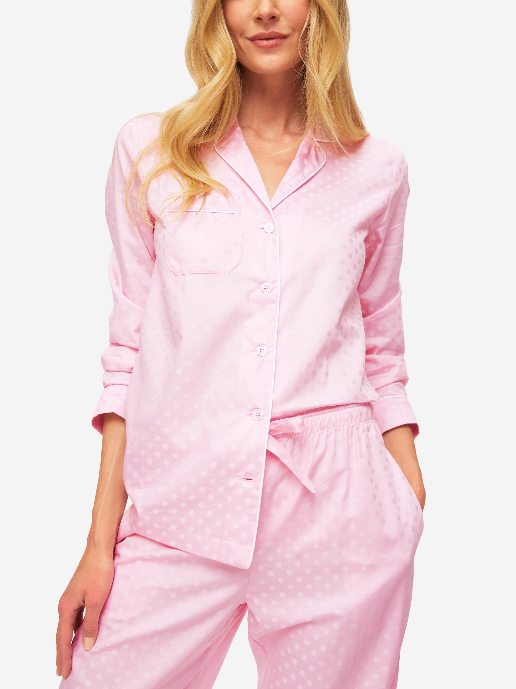 Women's Pyjamas Kate 7 Cotton Jacquard Pink