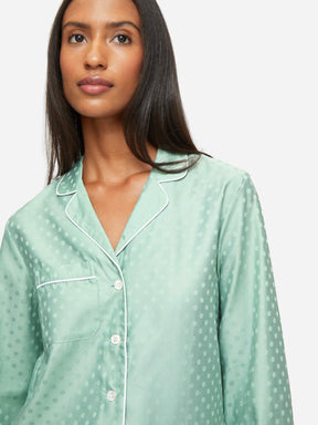 Women's Pyjamas Kate Cotton Jacquard Green
