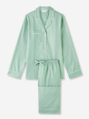 Women's Pyjamas Kate Cotton Jacquard Green