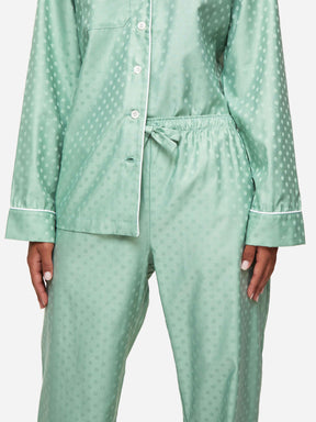 Women's Pyjamas Kate Cotton Jacquard Green