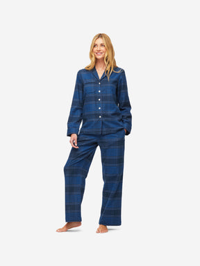Women's Pyjamas Kelburn 27 Brushed Cotton Navy