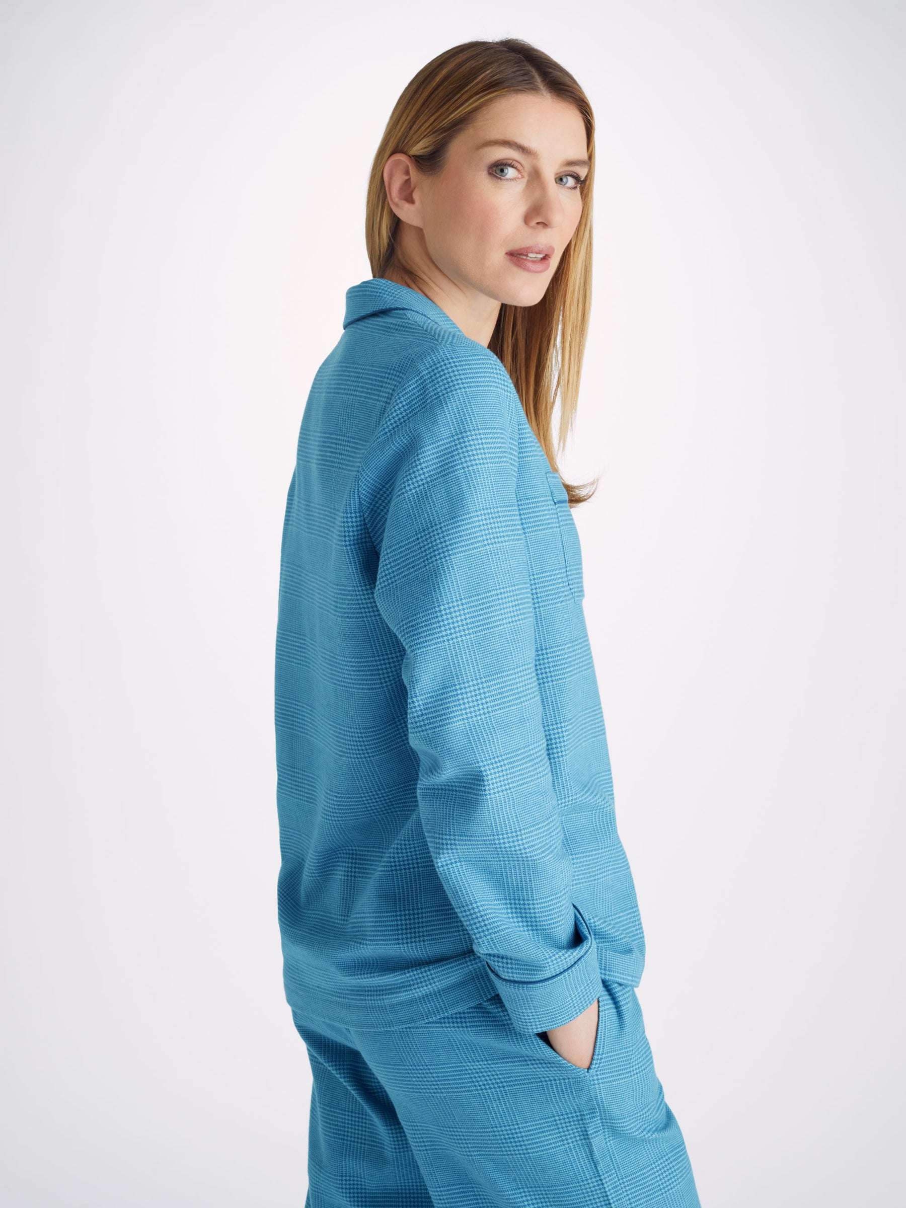 Women's Pyjamas Kelburn 34 Brushed Cotton Blue