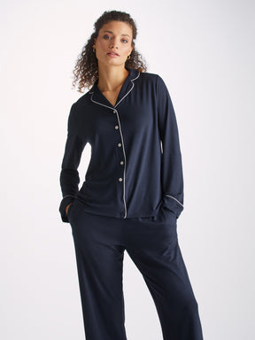 Women's Pyjamas Lara Micro Modal Stretch Navy