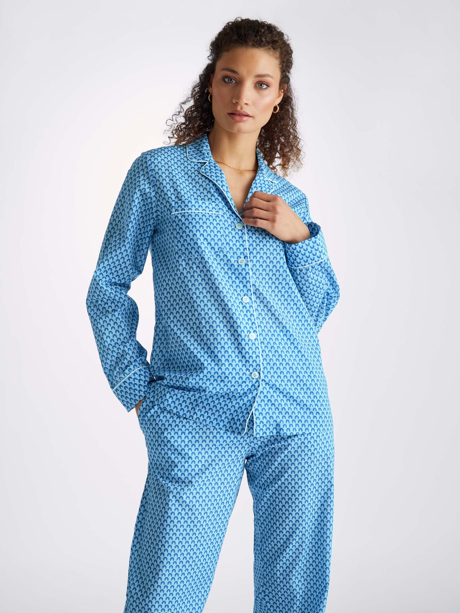 Women's Pyjamas Ledbury 65 Cotton Batiste Blue
