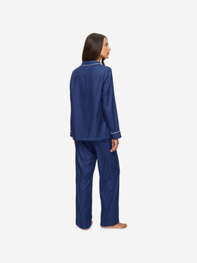 Women's Pyjamas Lombard 6 Cotton Jacquard Navy