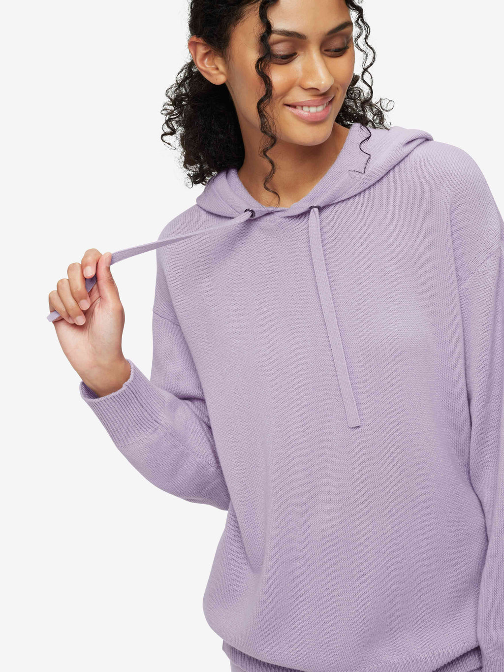 Women's Relaxed Pullover Hoodie Daphne Cashmere Lilac