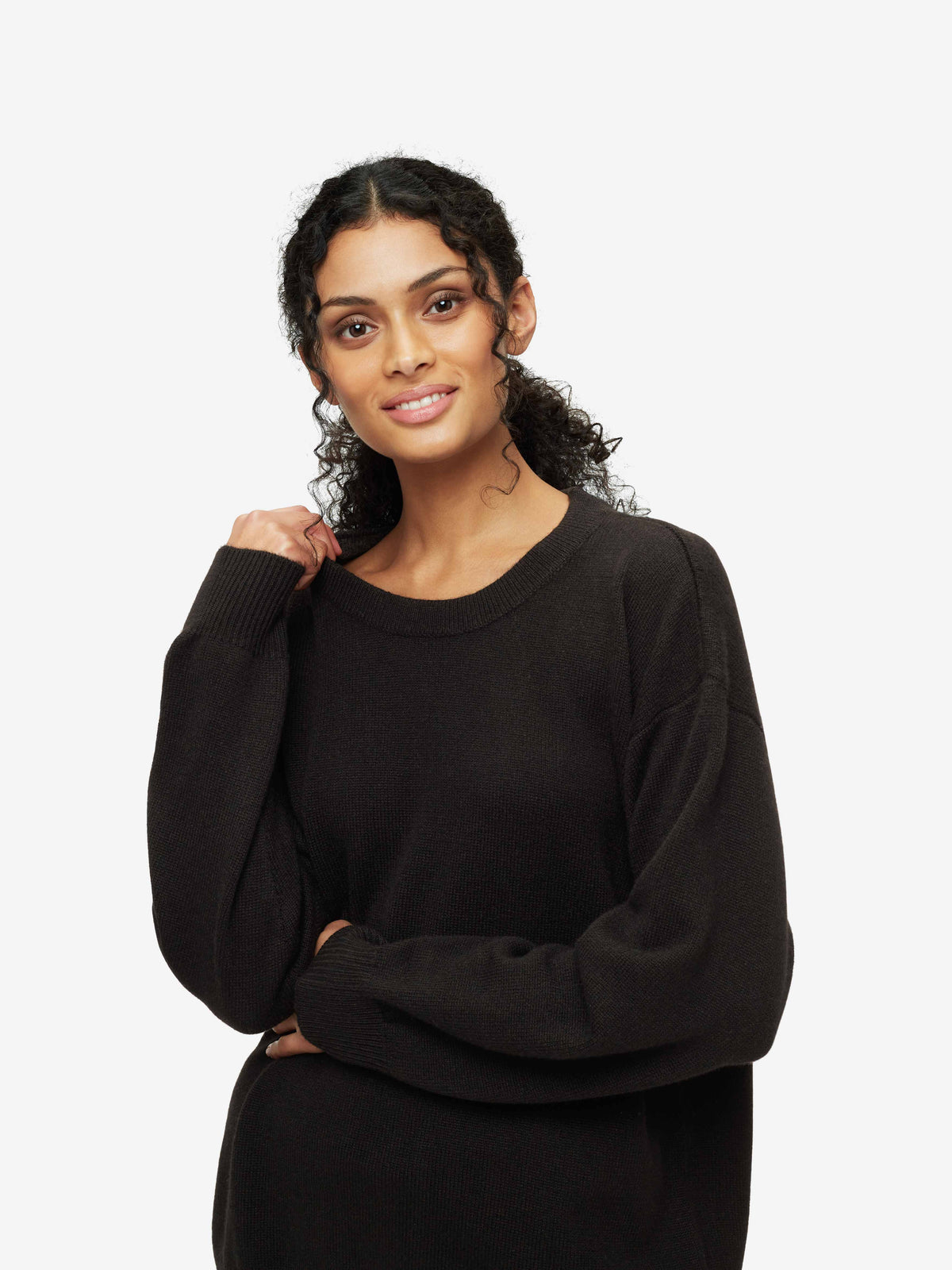 Women's Relaxed Sweater Daphne Cashmere Black