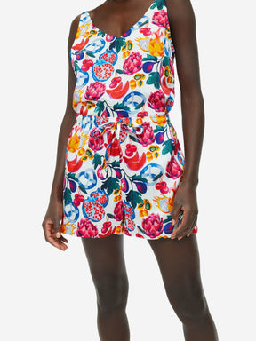 Women's Short Cami Pyjamas Brindisi 78 Silk Satin White