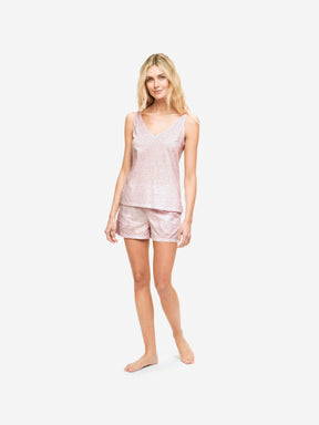Women's Short Cami Pyjamas Nelson 88 Cotton Batiste White