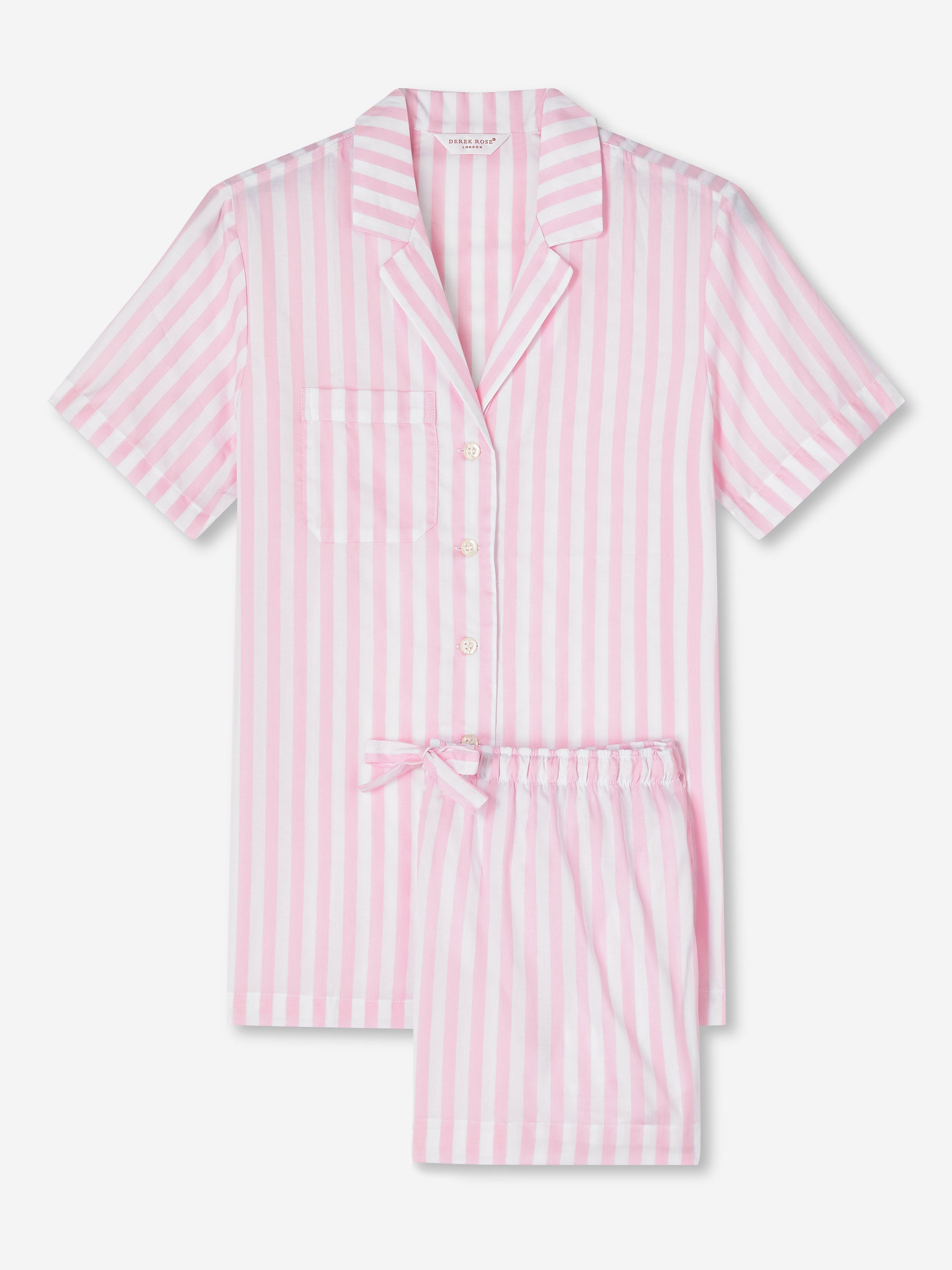 Women's Short Pyjamas Capri 20 Cotton Pink