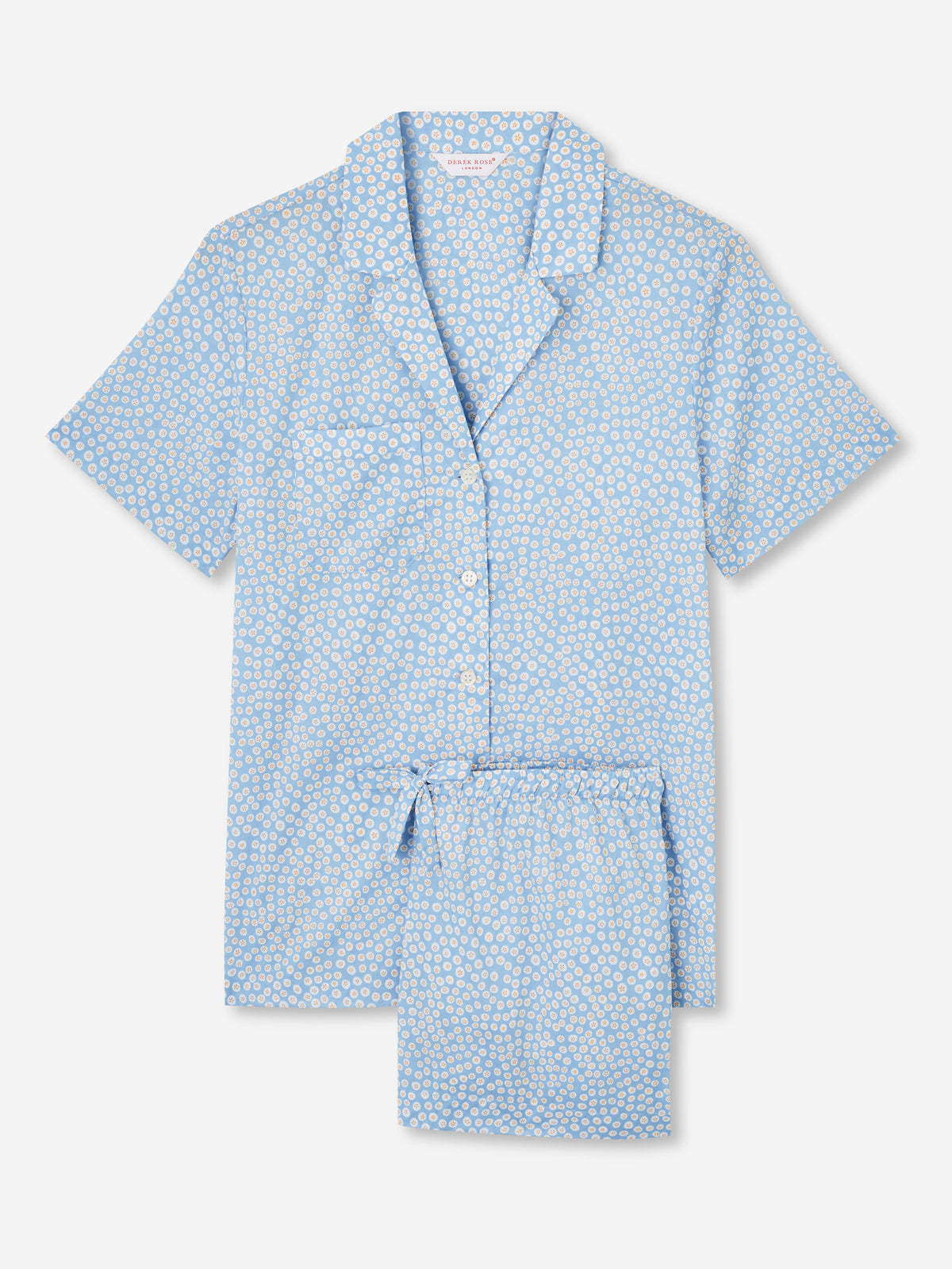 Women's Short Pyjamas Nelson 88 Cotton Batiste Blue