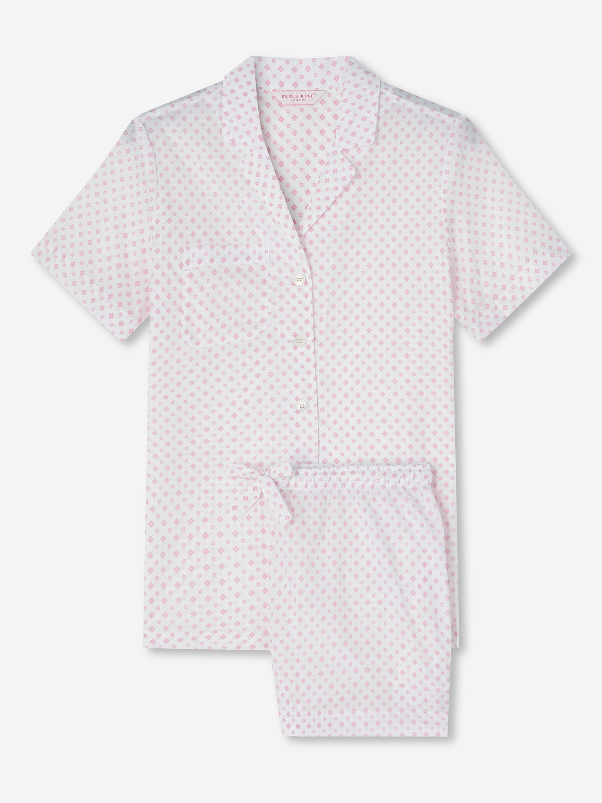 Women's Short Pyjamas Nelson 92 Cotton Batiste Pink