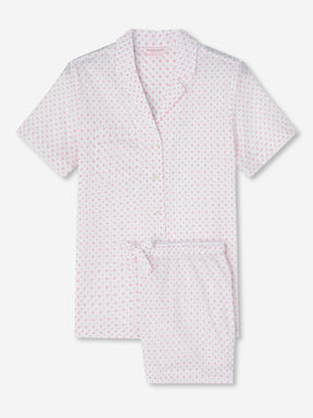 Women's Short Pyjamas Nelson 92 Cotton Batiste Pink