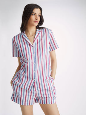 Women's Short Pyjamas Capri 22 Cotton Batiste Multi