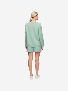 Women's Sweat Shorts Quinn Cotton Modal Soft Green Heather