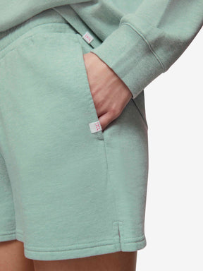 Women's Sweat Shorts Quinn Cotton Modal Soft Green Heather