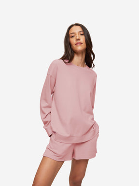 Women's Sweat Shorts Quinn Cotton Modal Rose Pink