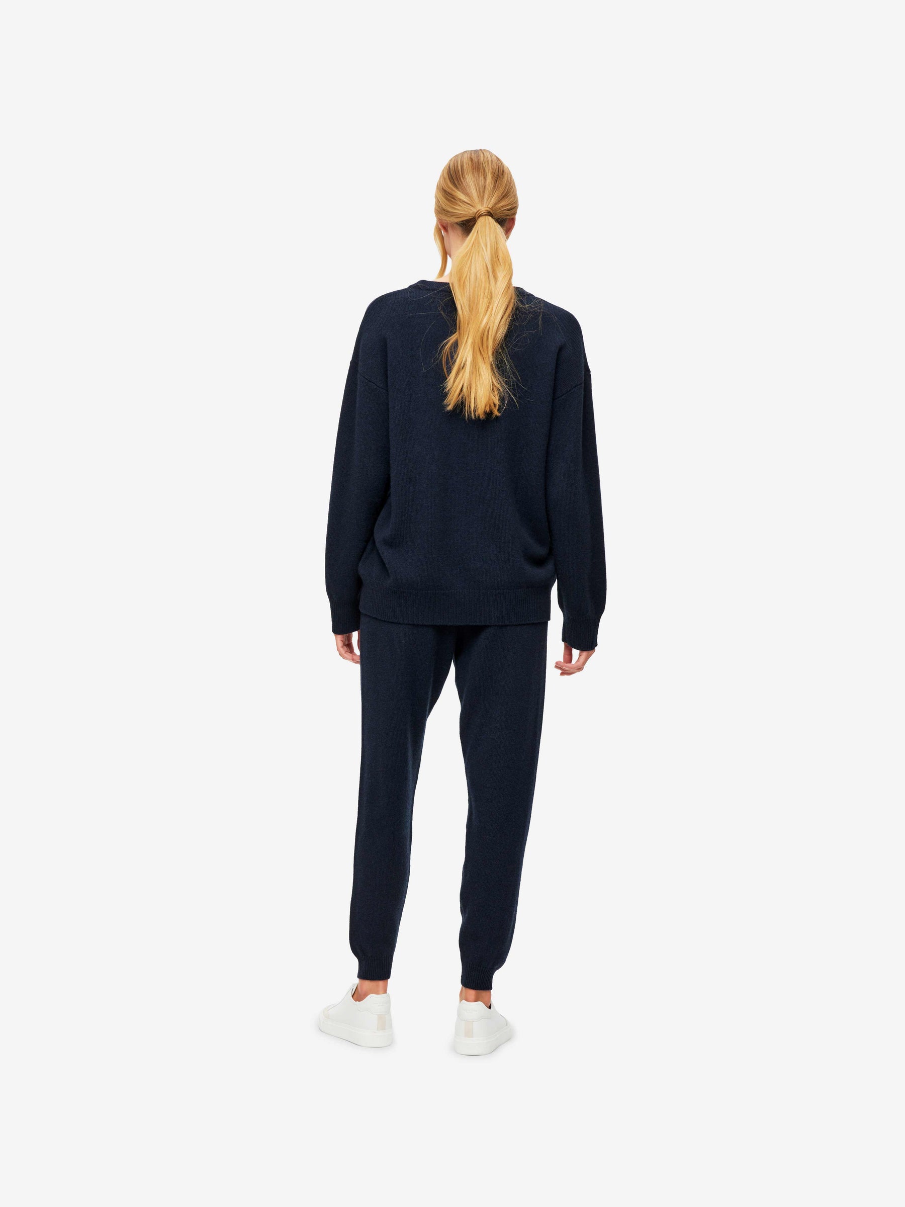 Women's Relaxed Sweater Daphne Cashmere Navy