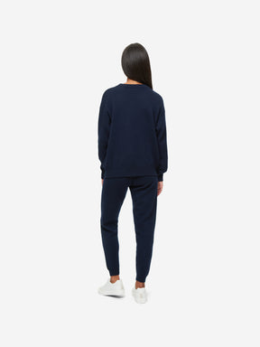 Women's Relaxed Sweater Daphne Cashmere Navy