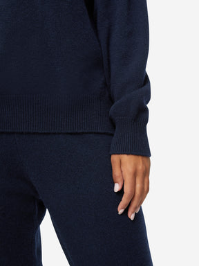 Women's Relaxed Sweater Daphne Cashmere Navy