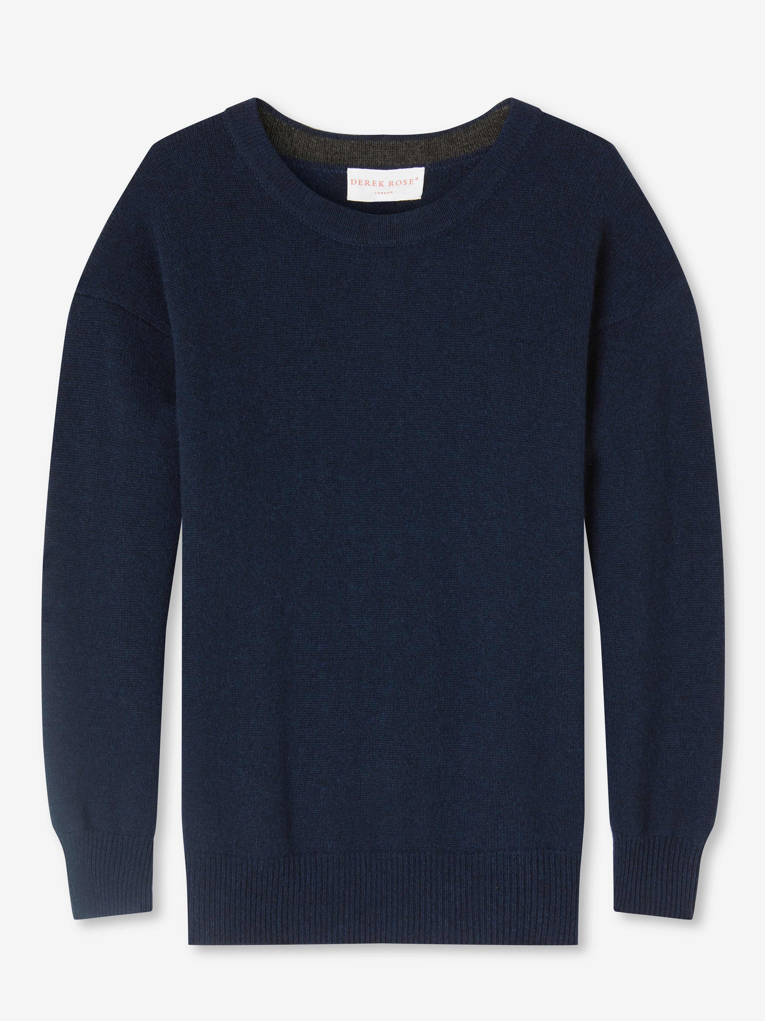 Women's Relaxed Sweater Daphne Cashmere Navy