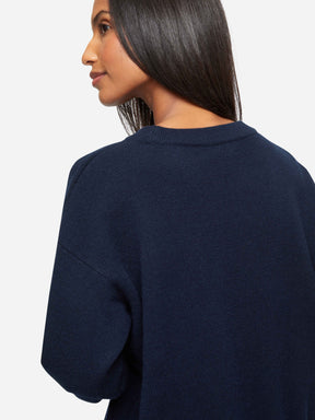 Women's Relaxed Sweater Daphne Cashmere Navy