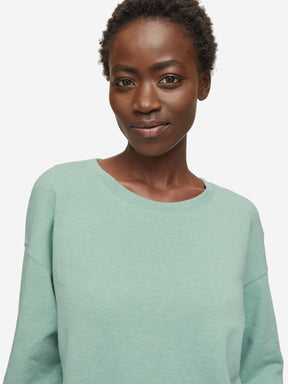 Women's Sweatshirt Quinn Cotton Modal Soft Green Heather