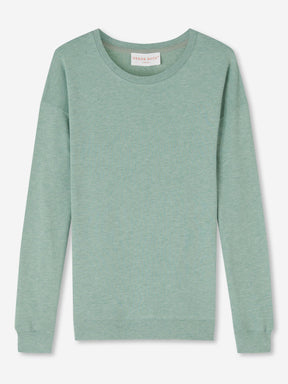 Women's Sweatshirt Quinn Cotton Modal Soft Green Heather