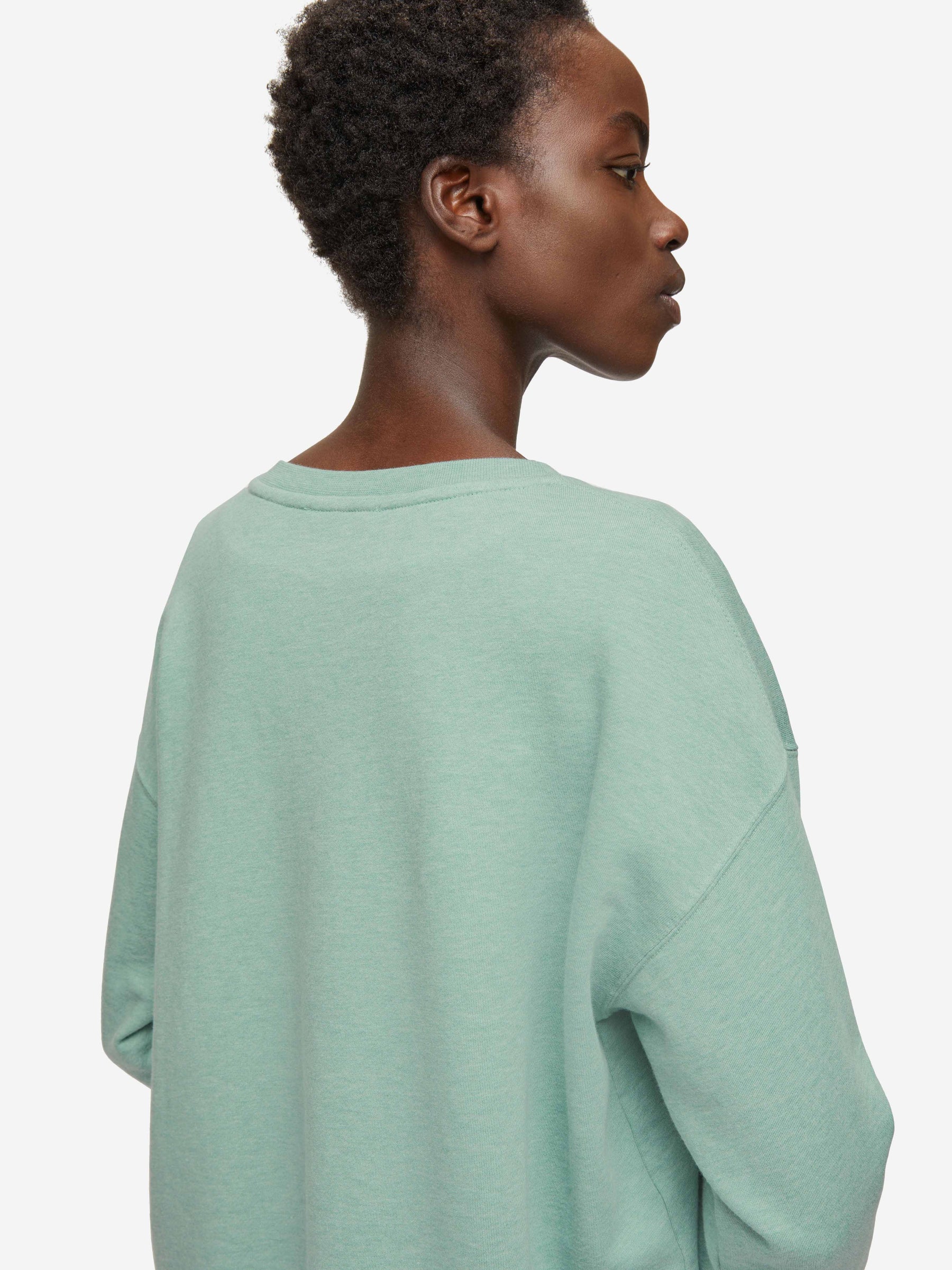 Women's Sweatshirt Quinn Cotton Modal Soft Green Heather