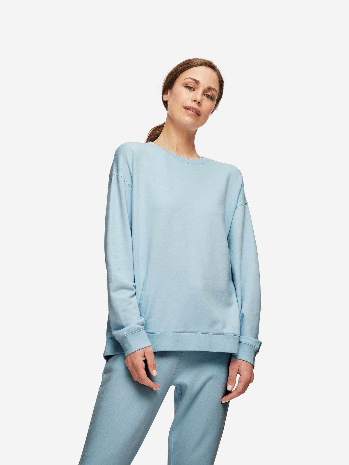 Women's Sweatshirt Quinn Cotton Modal Stretch Blue