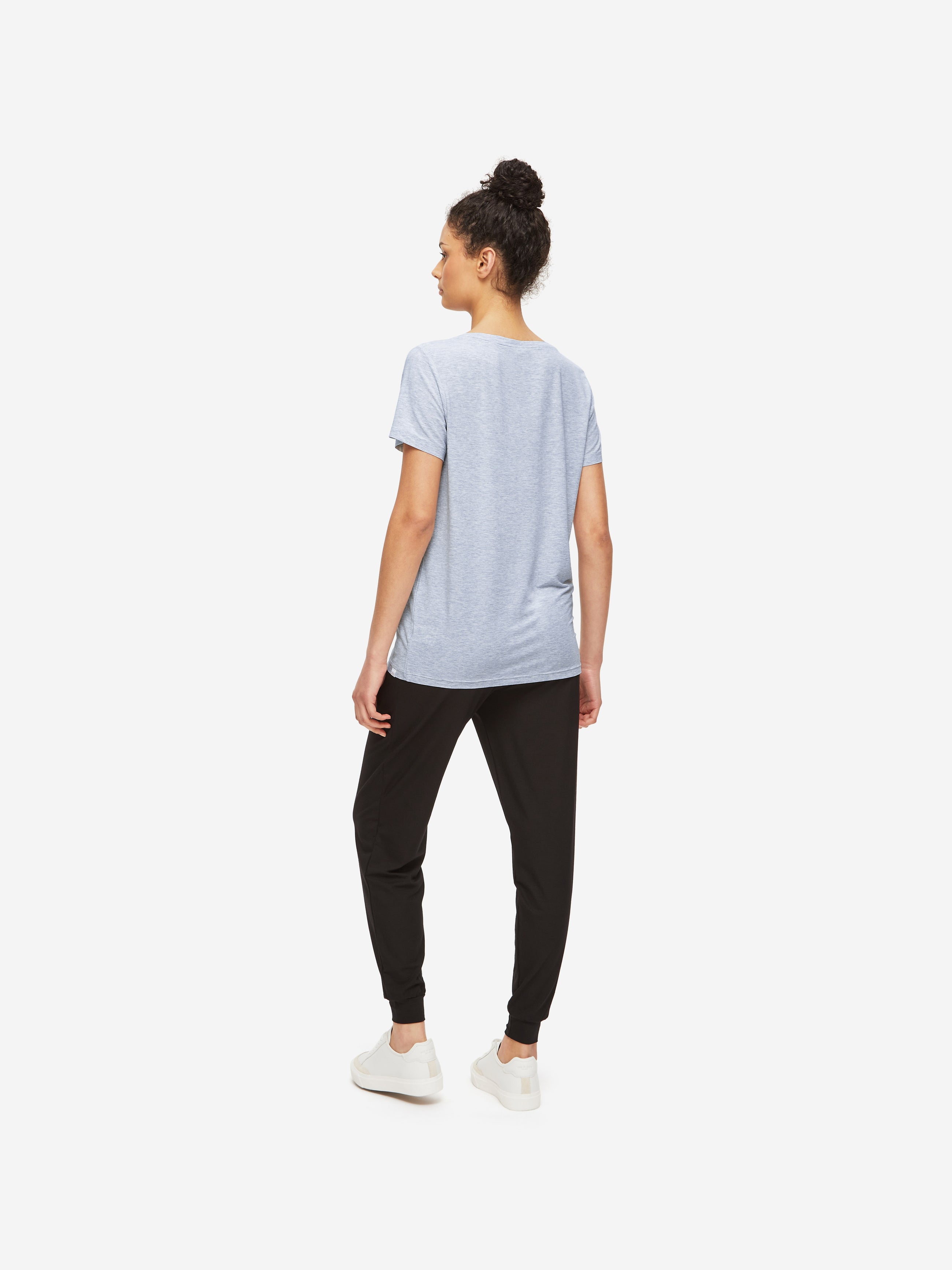Women's T-Shirt Ethan Micro Modal Stretch Light Blue Marl