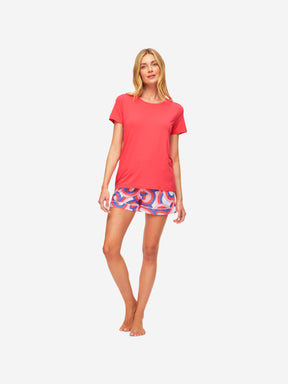 Women's T-Shirt Lara Micro Modal Stretch Watermelon Pink