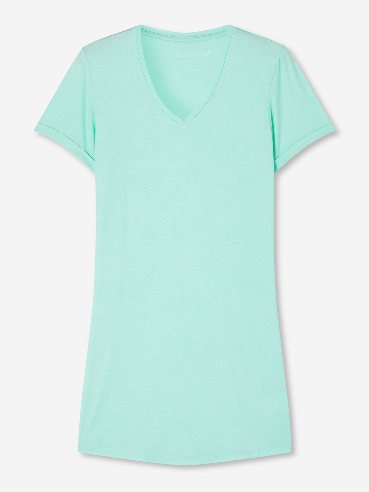Women's V-Neck Sleep T-Shirt Lara Micro Modal Stretch Mint
