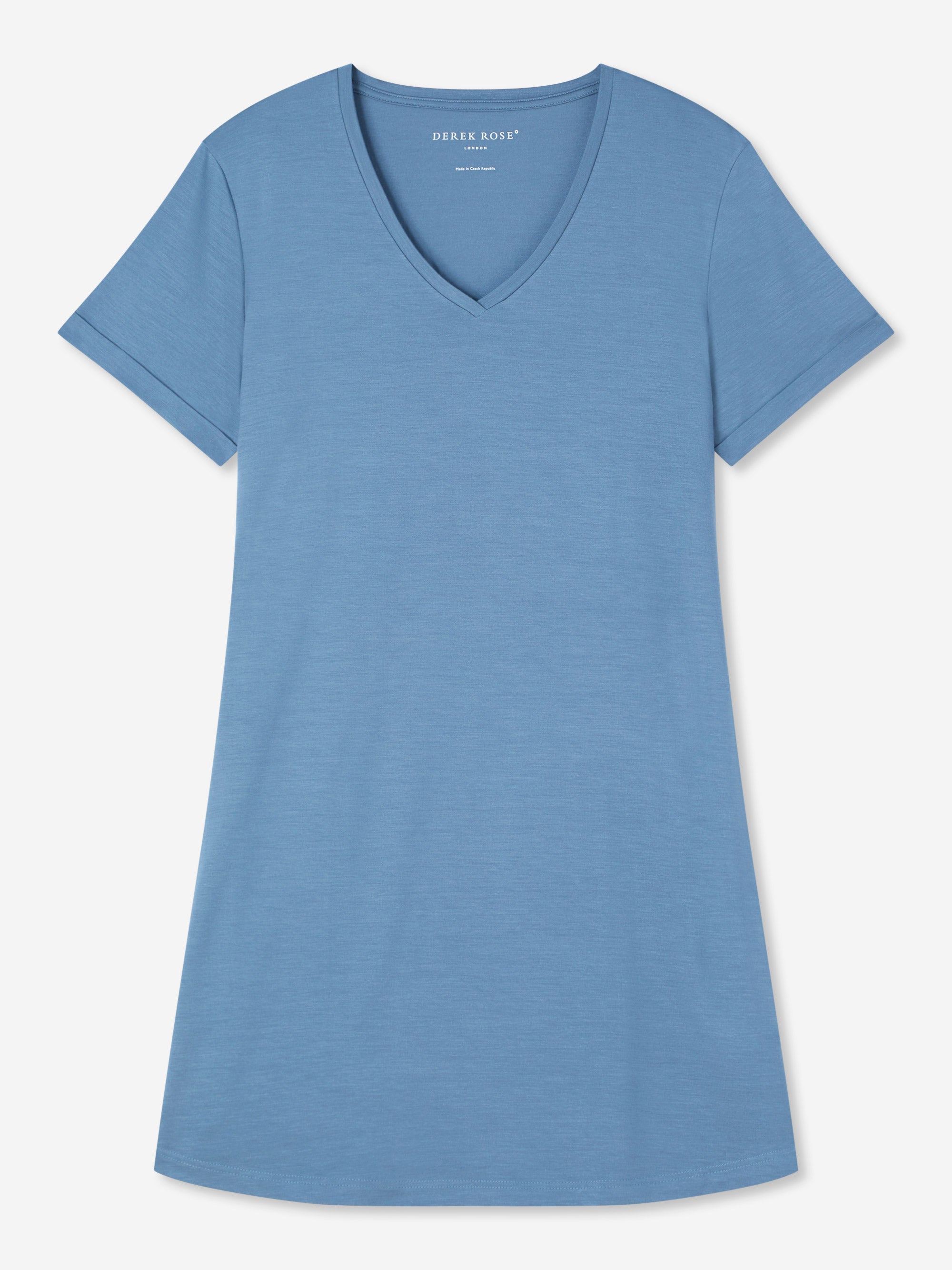 Women's V-Neck Sleep T-Shirt Lara Micro Modal Stretch Denim